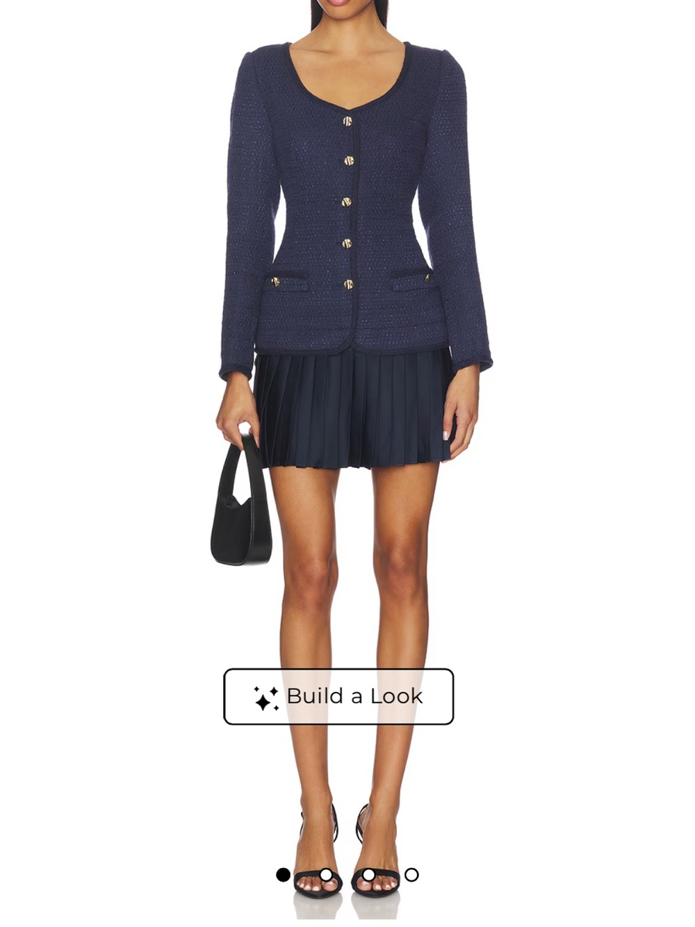 Navy Pleated Mini Skirt - Versatile Women's Skirt